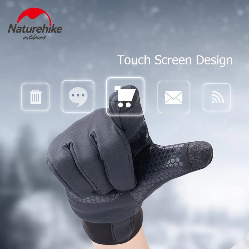 Naturehike Winter Gloves Men's Women's Gloves Motorcycle Gloves Ski Gloves Cycling Running Hiking Gloves Winter Fishing Gloves