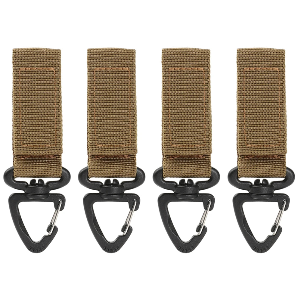 3/4/5pcs Military Tactical Hanging Buckle Nylon Molle Backpack Belt Buckle D-Shaped Outdoor Climbing Carabiner EDC Keychain Hook