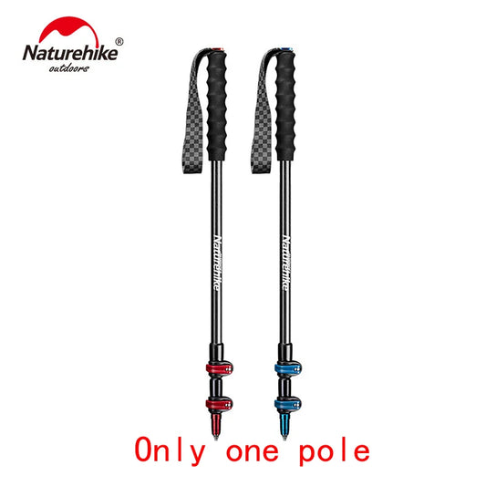 Naturehike Ultralight Carbon Fiber 3-section External Lock Trekking Pole Hiking Mountaineering Portable Cane