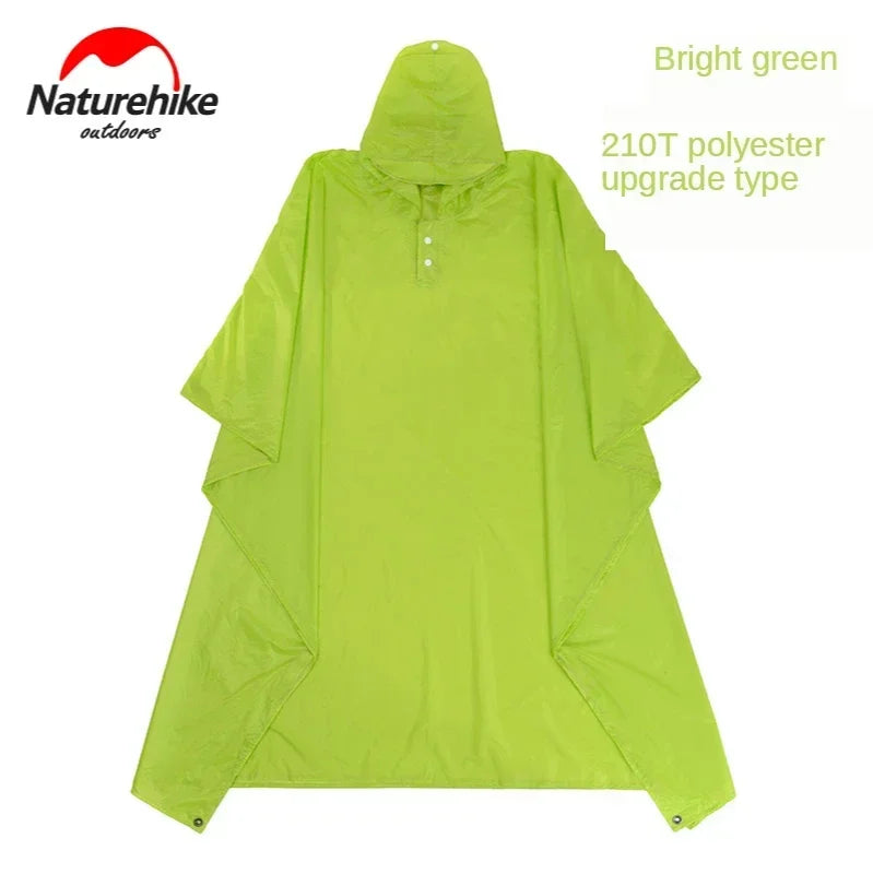 Naturehike Outdoor mountaineering walking 3 in 1 poncho Triad to groundsheet awning raincoat outdoor raincoat