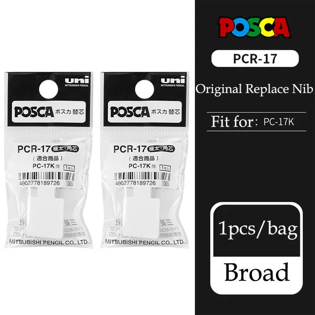 1pcs UNI POSCA Markers Set PC-17K Japan POP Poster Graffiti Pen 15mm Painting Water Based Big Head Pen Art Supplies