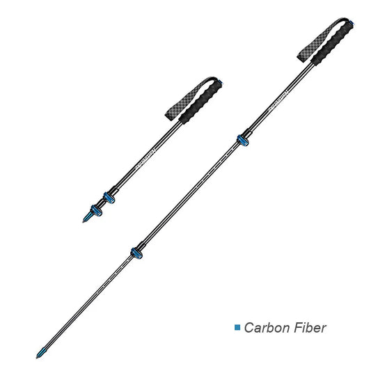 Naturehike Ultralight Carbon Fiber 3-section External Lock Trekking Pole Hiking Mountaineering Portable Cane