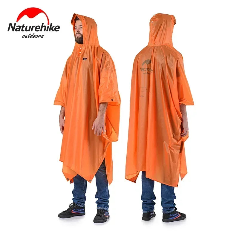 Naturehike Outdoor mountaineering walking 3 in 1 poncho Triad to groundsheet awning raincoat outdoor raincoat
