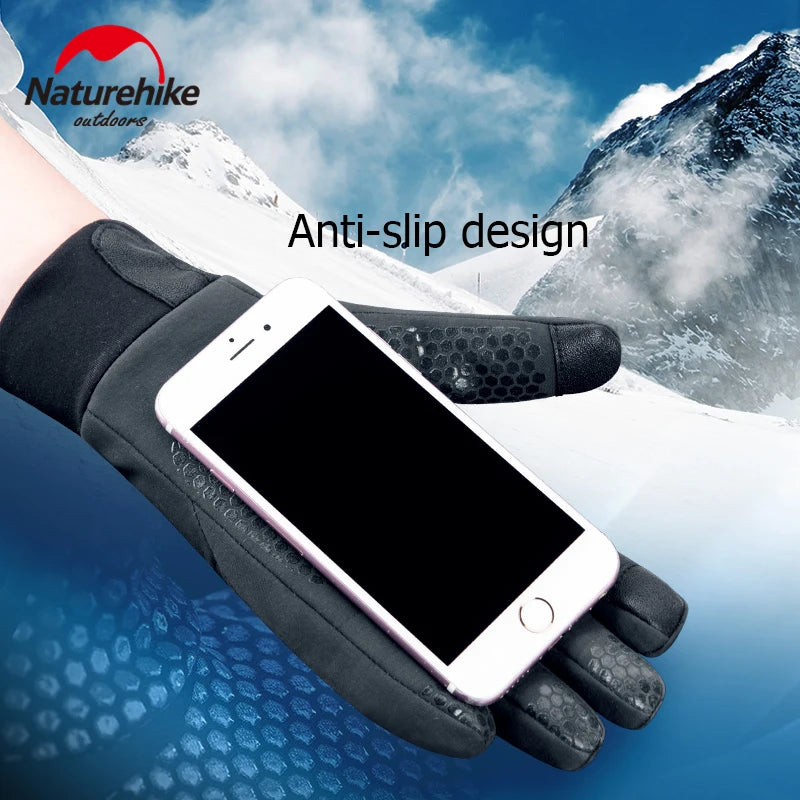 Naturehike Sports Gloves Waterproof Keep Warm Winter Gloves Men Women Outdoor Hiking Climbing Gloves Cycling Motorcycle Gloves