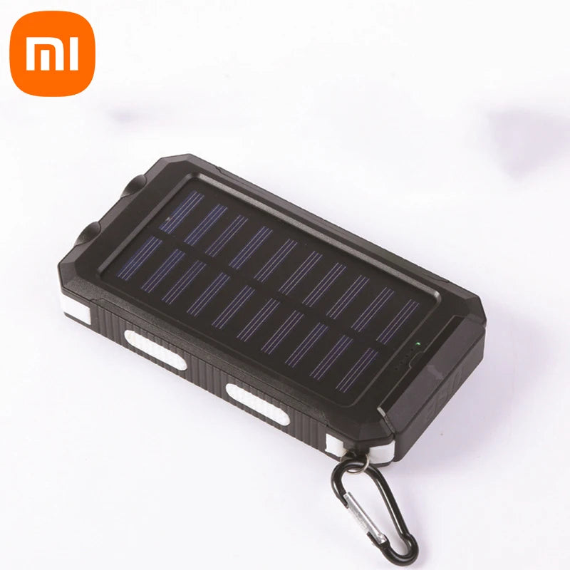 Xiaomi 200000mAh Solar power bank Portable Large Capacity Charger Compatible Lanyard Compass External Battery Outdoor PowerBank