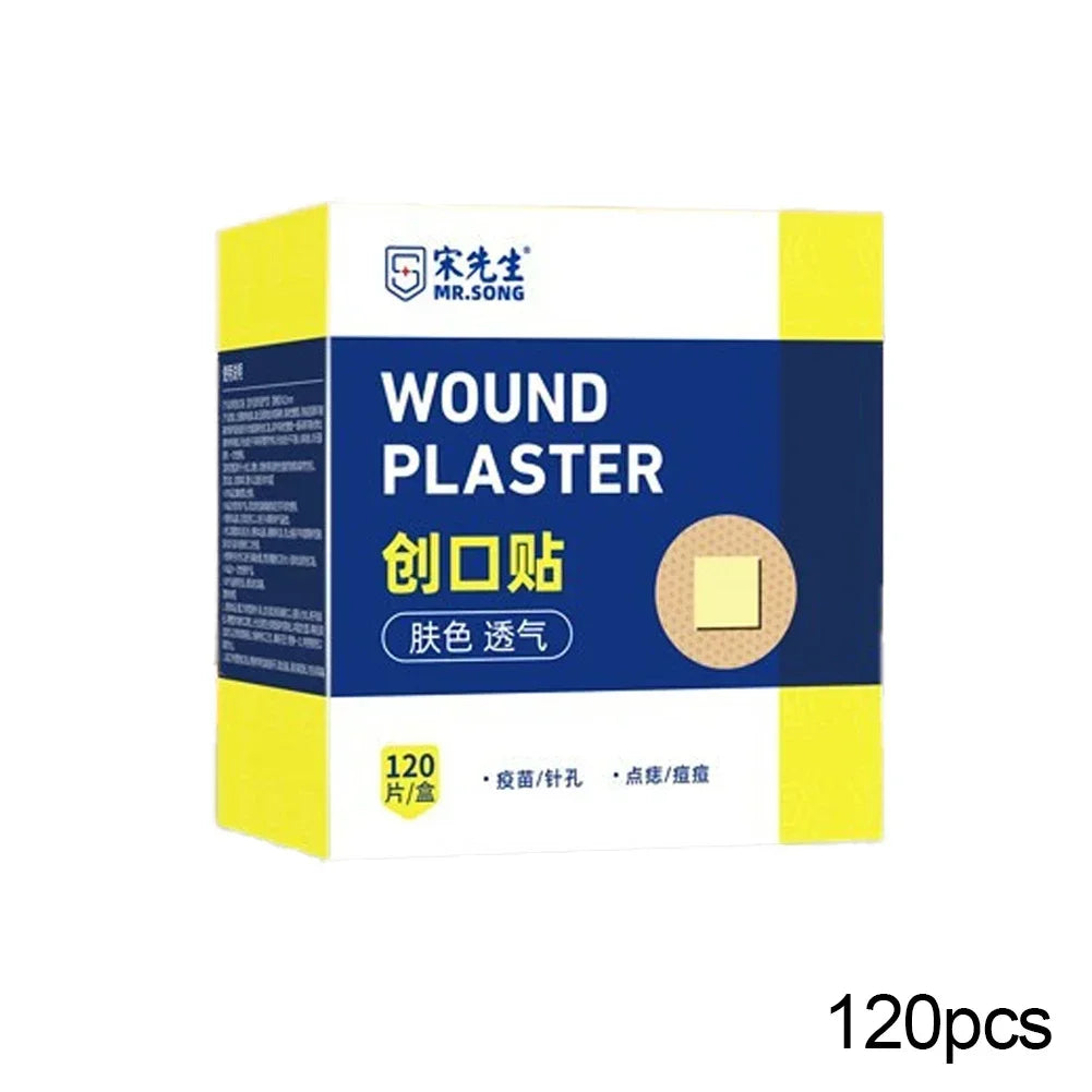 120Pcs/box Mini Round Medical Bandage Transparent Waterproof Breathable High Elasticity First Band Aid Emergency Wound Plaster