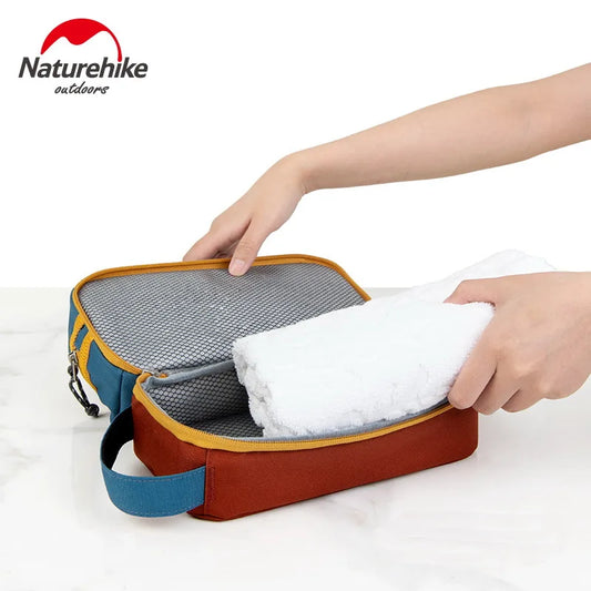 Naturehike 3.5L Oxford Toiletry Bag Sorting Cosmetic Combo Dry Wet Waterproof Washing Bag Toiletry Kit Camping Travel Organizer