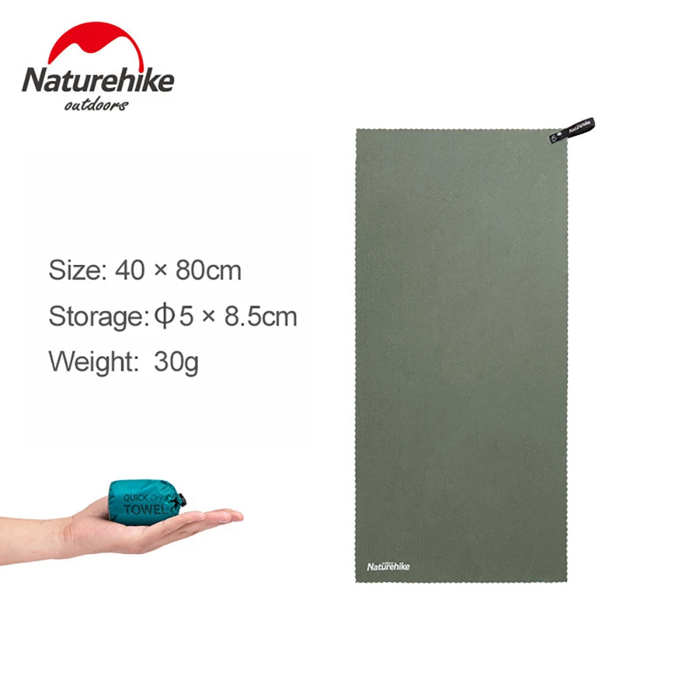 Naturehike Ultra Absorbent Quick Dry Microfiber Towel Ultralight Compact Portable Beach Gym Camping Swimming Yoga NH19Y001-J 수건