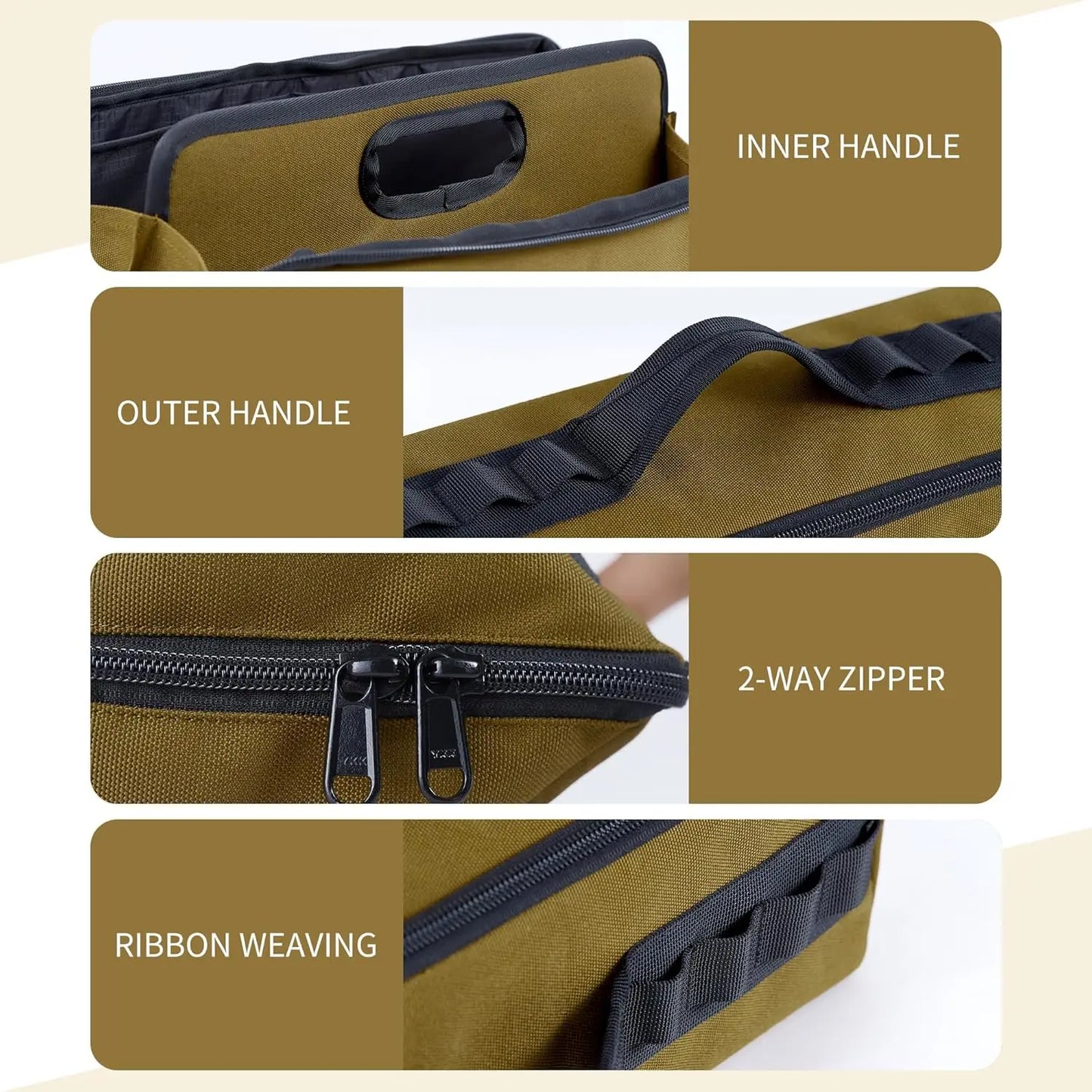 Naturehike Camping Folding Tool Bag, Multifunctional Tool Storage Bag, Portbale Zippered Duffel Bag, Water Repellent Origanizer