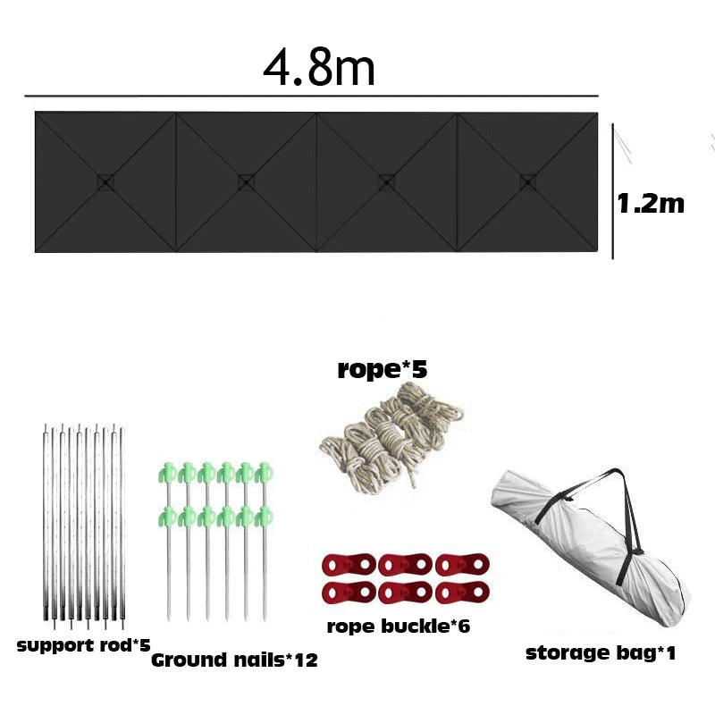 Windscreen Folding Windproof Shield Camping Awning Windbreaker tent Outdoor Canopy Sunshade Tent Large Tarp Windscreen Shelter
