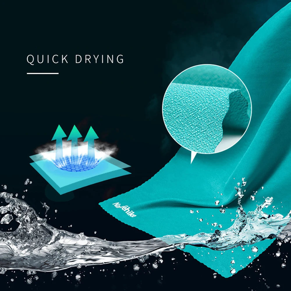 Naturehike Ultra Absorbent Quick Dry Microfiber Towel Ultralight Compact Portable Beach Gym Camping Swimming Yoga NH19Y001-J 수건