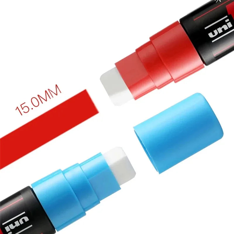 1pcs UNI POSCA Markers Set PC-17K Japan POP Poster Graffiti Pen 15mm Painting Water Based Big Head Pen Art Supplies
