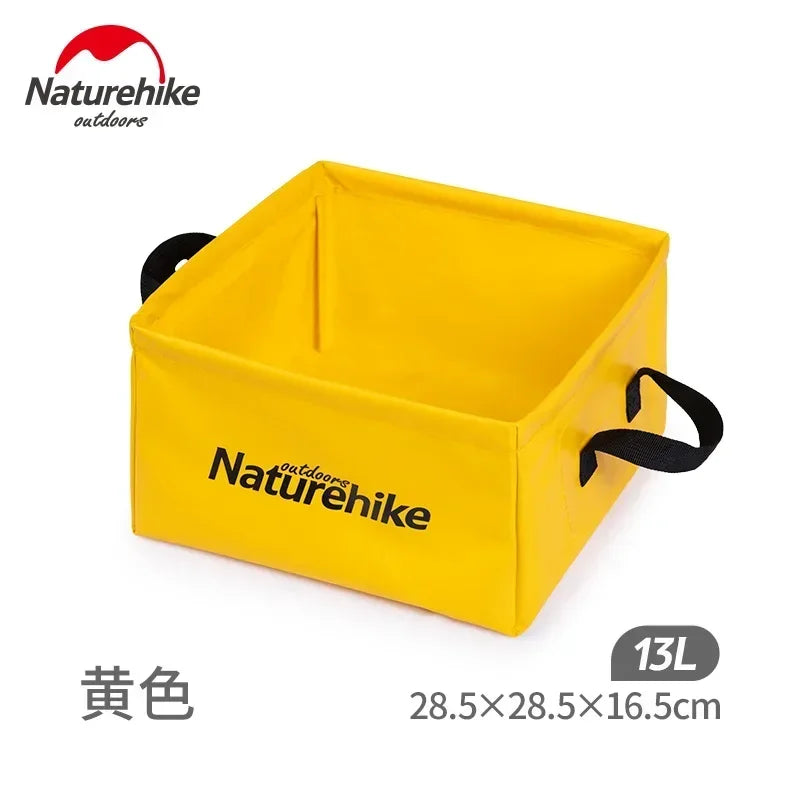 Naturehike-Car Water Bucket Collapsible Square Bucket Container Outdoor Multifunctional Portable Camping Washbasin 13L