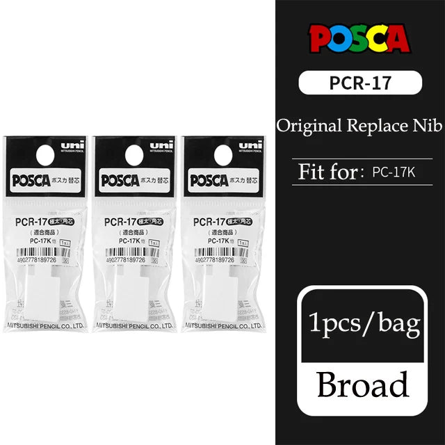 1pcs UNI POSCA Markers Set PC-17K Japan POP Poster Graffiti Pen 15mm Painting Water Based Big Head Pen Art Supplies