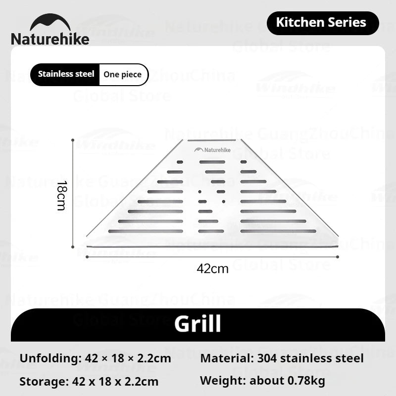 Naturehike Folding Wood Burning Stainless Steel Firewood Stove Outdoor Camping BBQ Grill Rack Heating Picnic Burner Portable