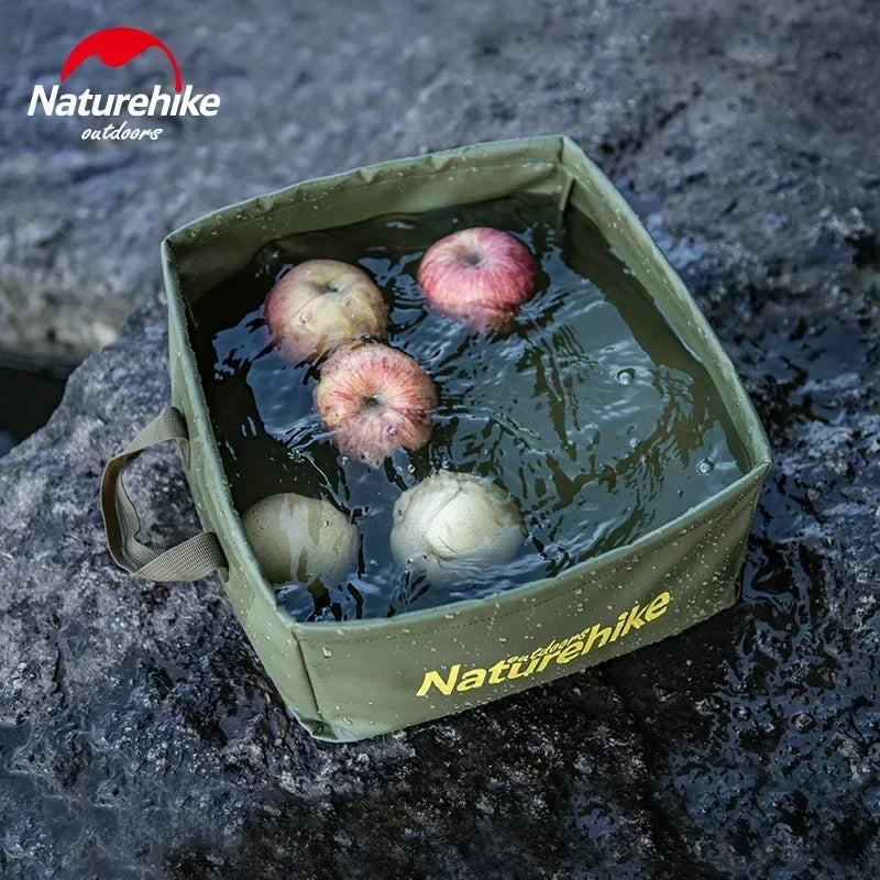 Naturehike-Car Water Bucket Collapsible Square Bucket Container Outdoor Multifunctional Portable Camping Washbasin 13L