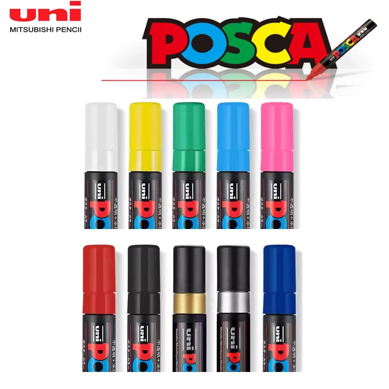 1pcs UNI POSCA Markers Set PC-17K Japan POP Poster Graffiti Pen 15mm Painting Water Based Big Head Pen Art Supplies