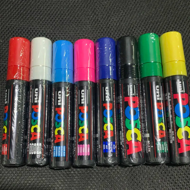 1pcs UNI POSCA Markers Set PC-17K Japan POP Poster Graffiti Pen 15mm Painting Water Based Big Head Pen Art Supplies