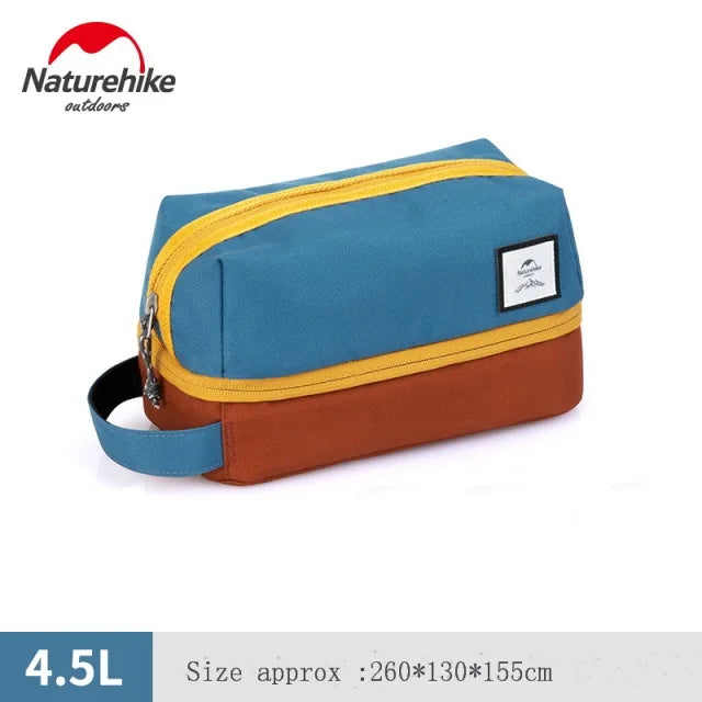 Naturehike 3.5L Oxford Toiletry Bag Sorting Cosmetic Combo Dry Wet Waterproof Washing Bag Toiletry Kit Camping Travel Organizer