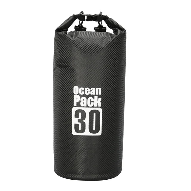 2/5/10/15/20/30L Waterproof Swimming Bag Carbon Fiber Waterproof Dry Bag Outdoor Foldable Storage Beach Swimming Rafting Bag