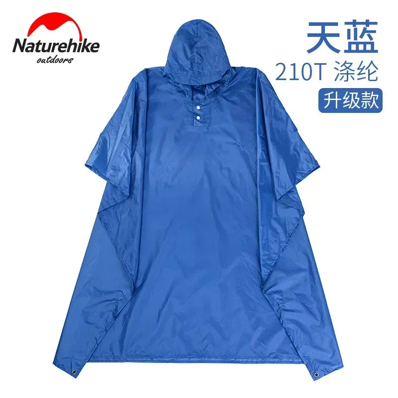Naturehike Outdoor mountaineering walking 3 in 1 poncho Triad to groundsheet awning raincoat outdoor raincoat