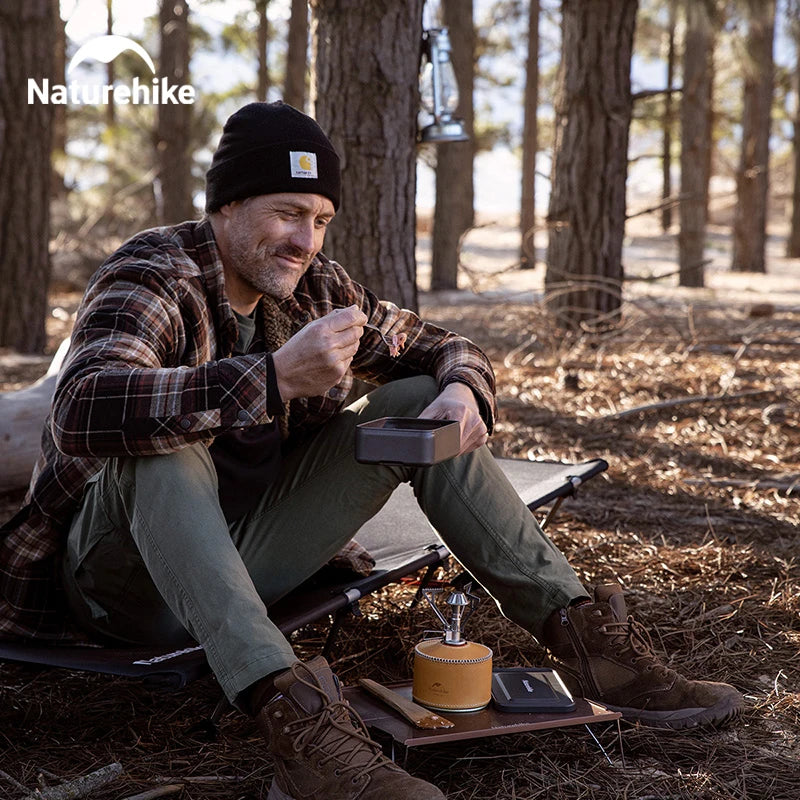 Naturehike 800ML Camping Lunch Boxs Folding Portable Aluminum Cookware Outdoor Dinner Box Travel Hiking Picnic Bento Boxes