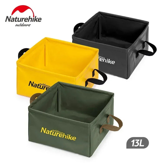 Naturehike-Car Water Bucket Collapsible Square Bucket Container Outdoor Multifunctional Portable Camping Washbasin 13L