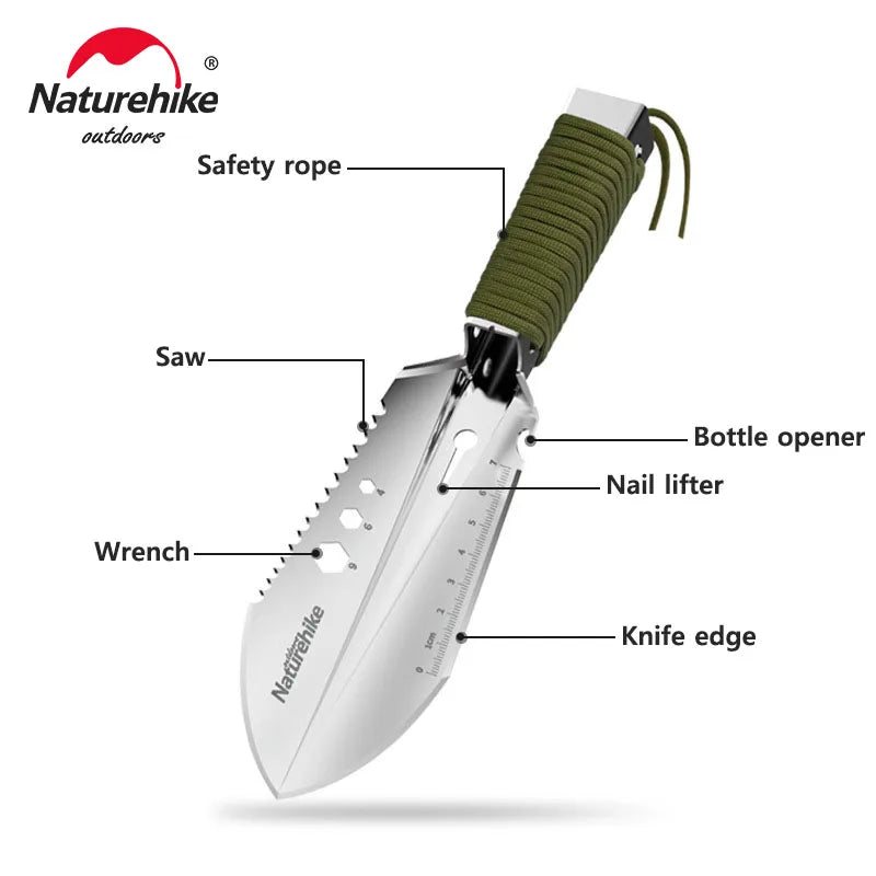 Naturehike Camping Shovel Outdoor Multifunctional Hiking Tactical Survival Emergency Tool Mini Portable Bushcraft Garden Shovels