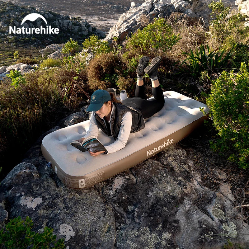 Naturehike 2025 New Camping Mattress Ergonomics Ultralight Waterproof Air Bed High Speed Built Outdoor Travel Beach Air Mattress